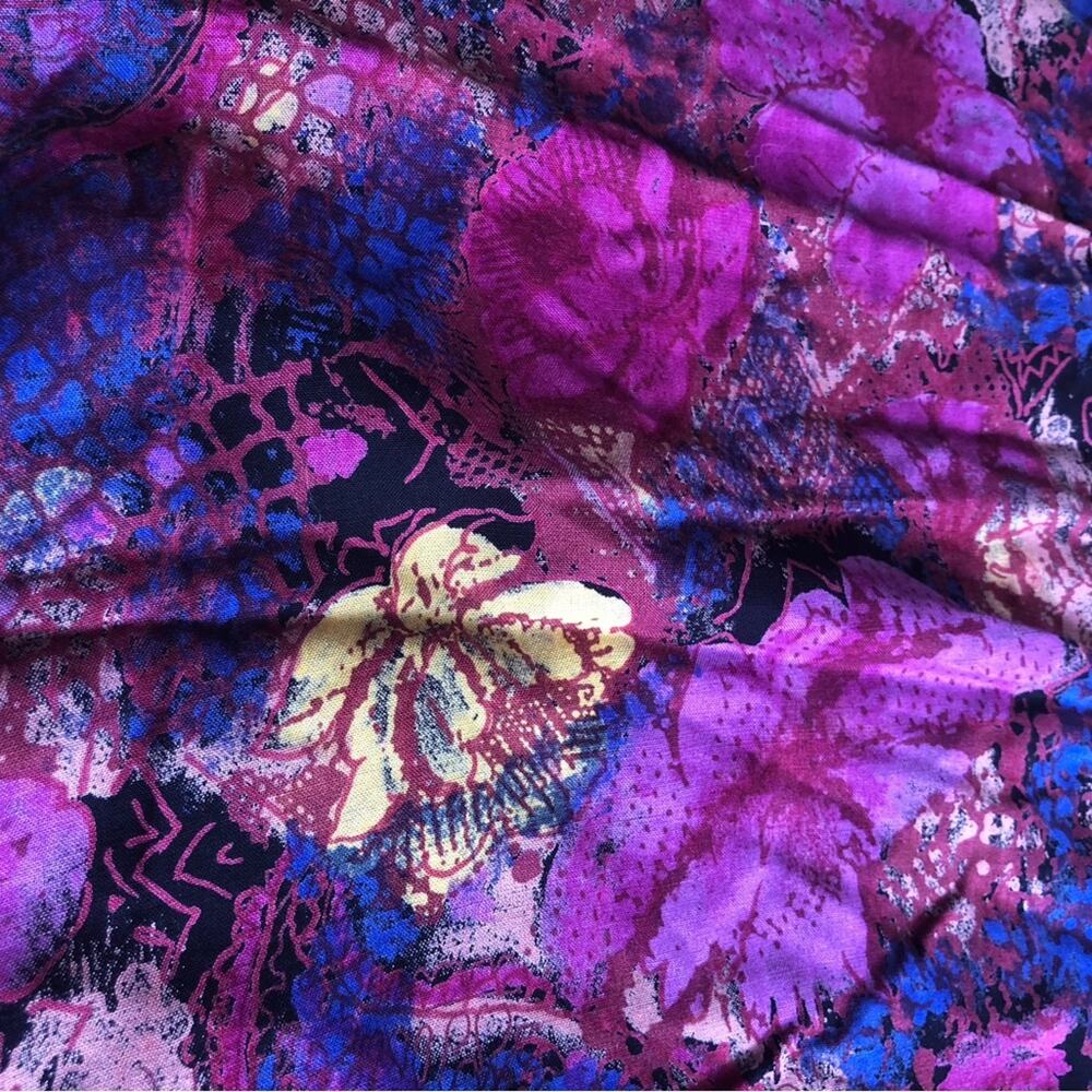 Vintage 80s 90s Brooks Brothers Colorful Minidress Gold Buttons Large Abstract - Picture 9 of 15